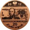 20 ludowych - BANKNOTY PRL - 10 złotych / WZORZEC PRODUKCYJNY DLA MONETY (miedź patynowana)